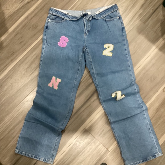 GARAGE DENIM Folded Waistband Straight Jean - Picture 1 of 12